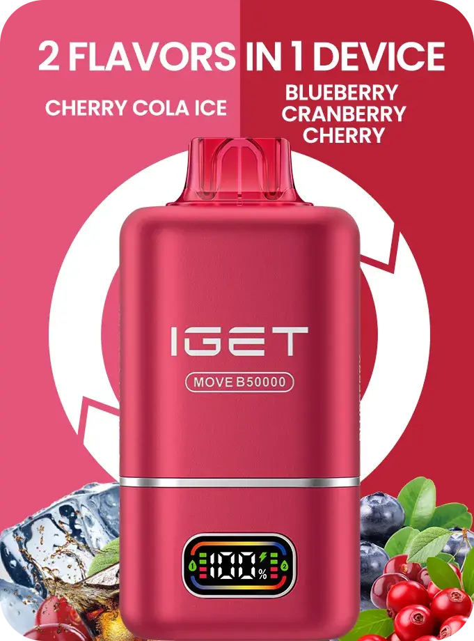 IGET MOVE B50000 (50k Puffs – 2 Flavours in 1 device) - Vape Shop Gurgaon VapeshopGurgaon