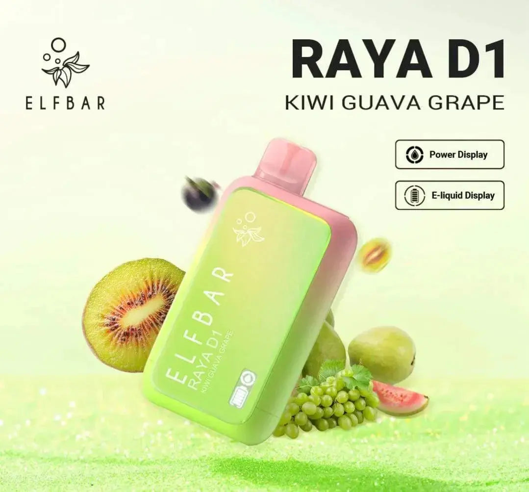 ELF BAR RAYA D1 – Kiwi Guava Grape - Vape Shop Gurgaon VapeshopGurgaon