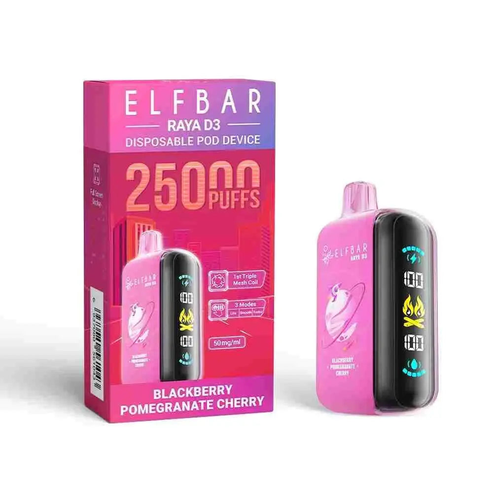 Elf Bar Raya D3 Blackberry Pomegranate Cherry – 25000 - Vape Shop Gurgaon VapeshopGurgaon