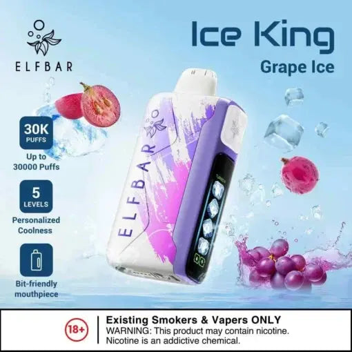 Elf Bar Ice King – Grape Ice – 30K - Vape Shop Gurgaon VapeshopGurgaon
