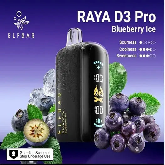 Elf Bar Raya D3 Pro 30K – Blueberry Ice - Vape Shop Gurgaon VapeshopGurgaon