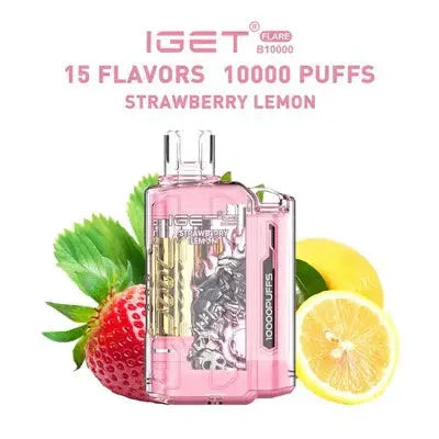 IGET FLARE B10000 – Strawberry Lemon - Vape Shop Gurgaon VapeshopGurgaon
