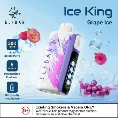 Elf Bar Ice King – Grape Ice – 30K - Vape Shop Gurgaon VapeshopGurgaon