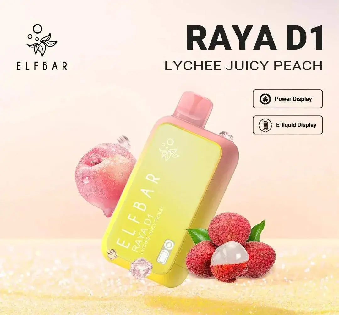 ELF BAR RAYA D1 – Lychee Juicy Peach - Vape Shop Gurgaon VapeshopGurgaon