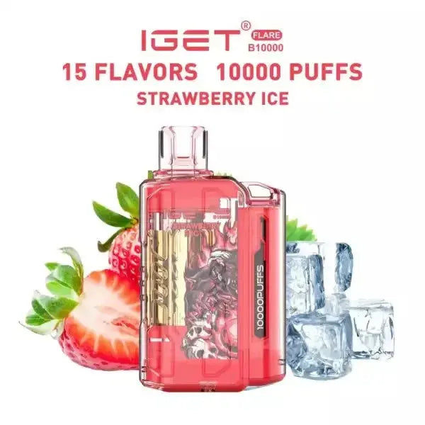 IGET FLARE B10000 – Strawberry ice - Vape Shop Gurgaon VapeshopGurgaon